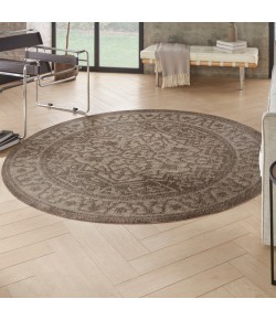 Nourison Tulum Brown TLM05 8 ft. X Round Rug