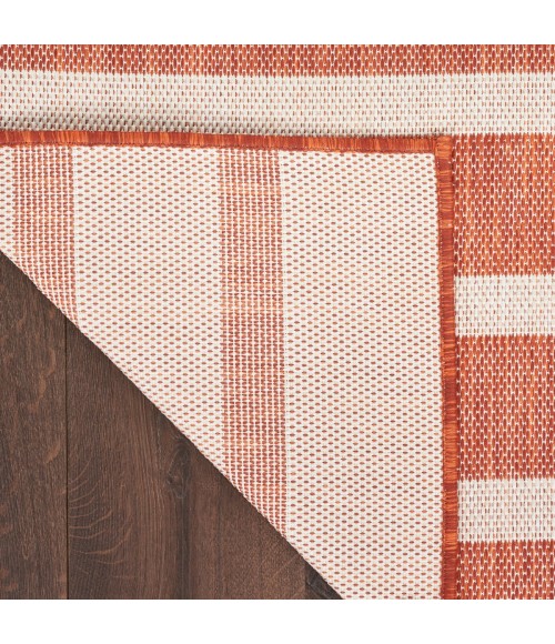 Nourison Positano Terracotta Ivory POS03 2 ft. 2 in. X 12 ft. Rect. Rug