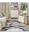 Nourison Splash Grey Navy BSK02 5 ft. X 7 ft. Rect. Rug
