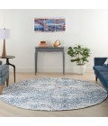 Nourison Damask Iory Navy DAS06 8 ft. x Round Rug