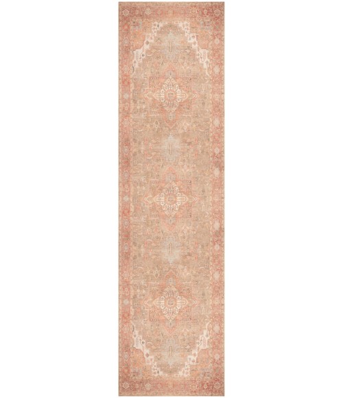 Nourison Vintage Washables Coral Taupe VWS07 2 ft. 2 in. X 8 ft. Rect. Rug