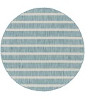 Nourison Positano Aqua Ivory POS03 6 ft. X Round Rug