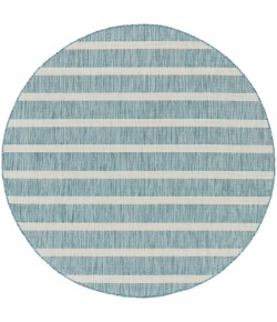 Nourison Positano Aqua Ivory POS03 6 ft. X Round Rug
