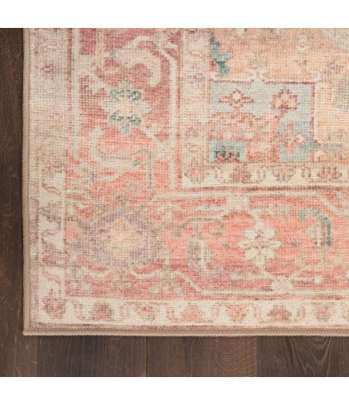 Nourison Vintage Washables Coral Taupe VWS07 7 ft. 10 in. X 9 ft. 10 in. Rect. Rug