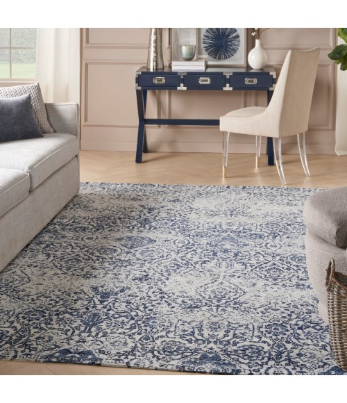Nourison Damask Iory Navy Rug DAS06 9 ft. x 12 ft. Rect. Nourison Damask Iory Navy DAS06 9 ft. x 12 ft. Rect. Rug