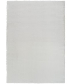 Nourison Home Soft Plush Rabbit Fur SFF01 Silver 5 ft. X 7 ft. Area Rug