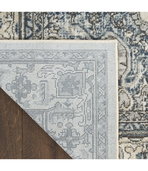 Nourison Quarry Ivory Navy QUA18 8 ft. X 10 ft. Rect. Rug