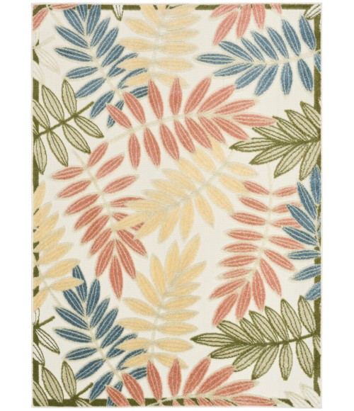 Nourison Aloha Ivory Rose ALH18 5 ft. 3 in. X 7 ft. 5 in. Rect. Rug