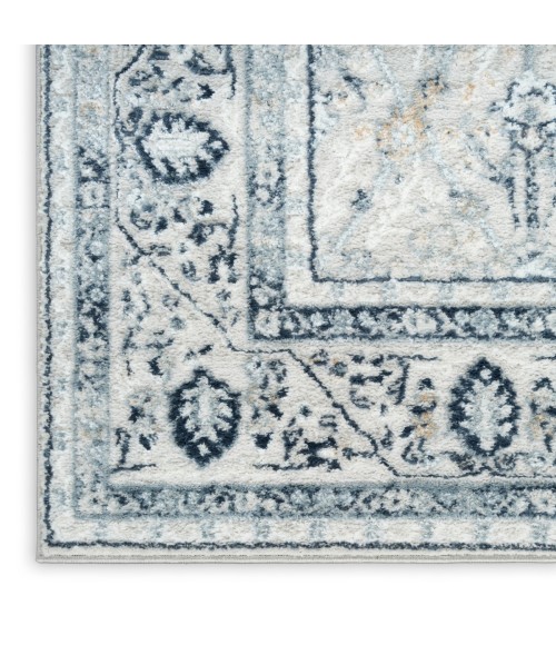 Nourison Dekor Grey Navy DEK03 4 ft. X 6 ft. Rect. Rug