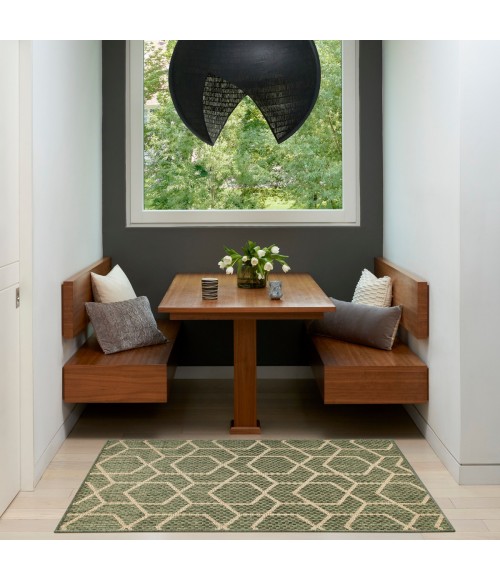 Nourison Horizon Indoor/Outdoor Green HOZ01 3 ft. X 5 ft. Rect. Rug
