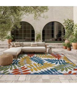 Nourison Aloha Ivory/Multi ALH18 7 ft. X 10 ft. Rect. Rug