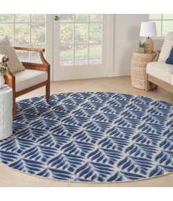 Nourison Home Aloha ALH35 Blue 5 ft. 3 in. Round Area Rug