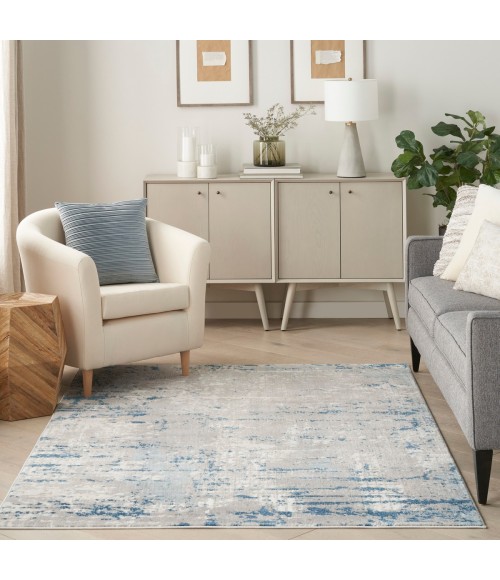 Nourison Concerto Ivory Grey Blue CNC01 3 ft. 9 in. X 5 ft. 9 in. Rect. Rug