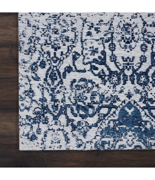 Nourison Damask Iory Navy DAS06 2 ft. 3 in. x 7 ft. 6 in. Rect. Rug
