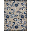 Nourison Aloha Natural Blue ALH17 9 ft. X 12 ft. Rect. Rug