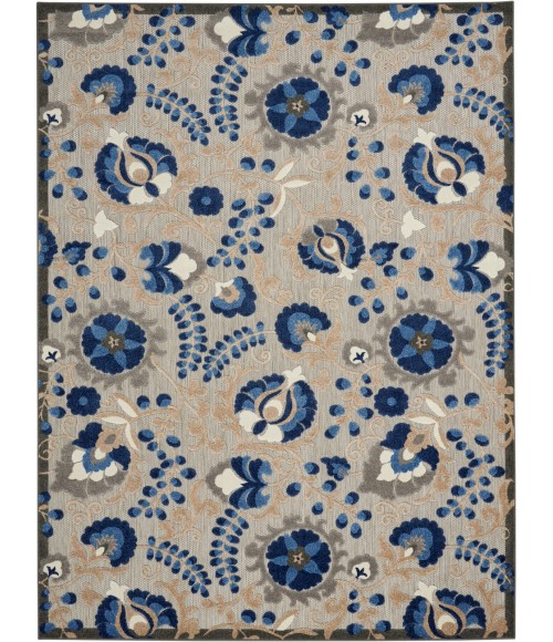 Nourison Aloha Natural Blue ALH17 9 ft. X 12 ft. Rect. Rug