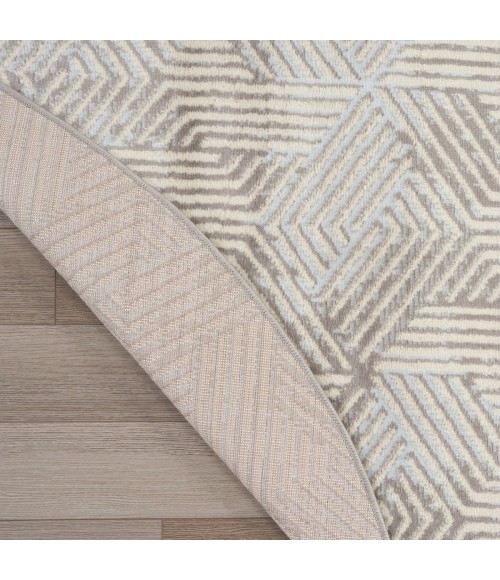 Nourison Grafix Grey GRF39 4 ft. X Round Rug