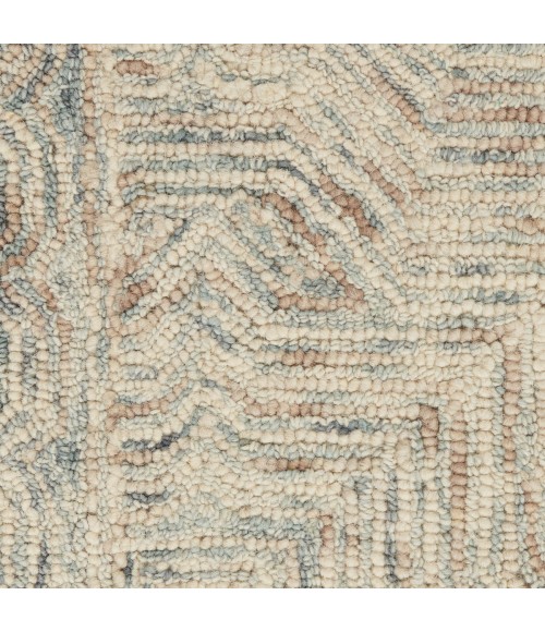 Nourison Linked Blue Ivory LNK03 2 ft. 3 in. X 7 ft. 6 in. Rect. Rug