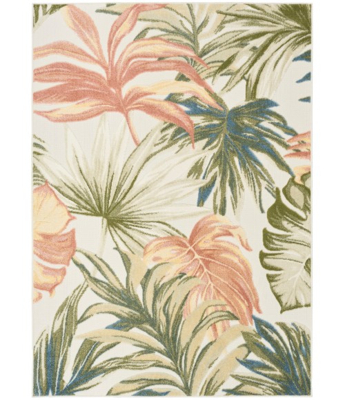 Nourison Aloha Ivory Green ALH43 3 ft. 6 in. X 5 ft. 6 in. Rect. Rug