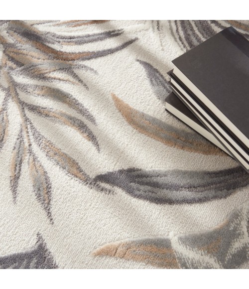 Nourison Pompeii Ivory Grey PMP02 5 ft. 3 in. X 7 ft. 3 in. Rect. Rug