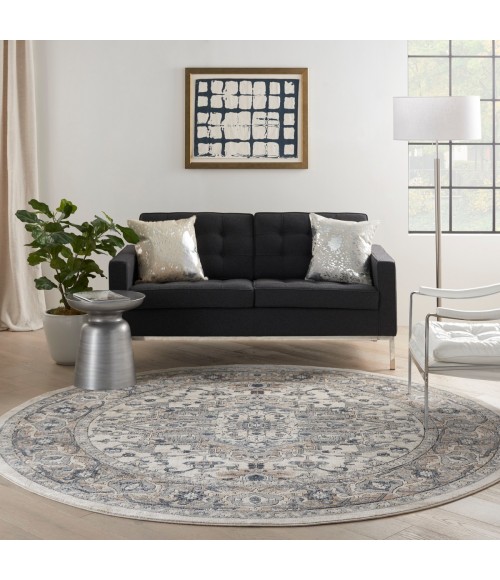 Nourison Concerto Ivory Grey CNC05 10 ft. X Round Rug