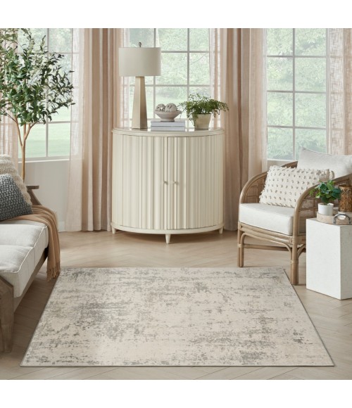 Nourison Concerto Cream Grey CNC01 3 ft. 9 in. X 5 ft. 9 in. Rect. Rug