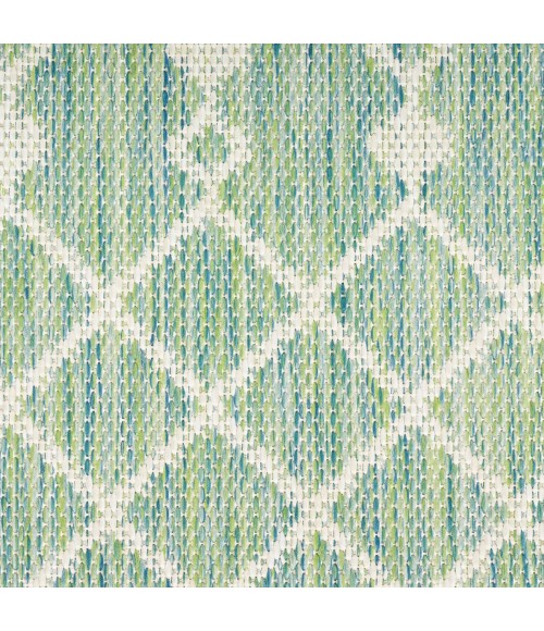 Nourison Positano Blue Green POS02 2 ft. 2 in. X 12 ft. Rect. Rug