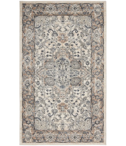 Nourison Concerto Ivory Grey CNC05 3 ft. X 5 ft. Rect. Rug
