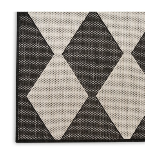 Nourison Positano Black POS04 4 ft. X 6 ft. Rect. Rug