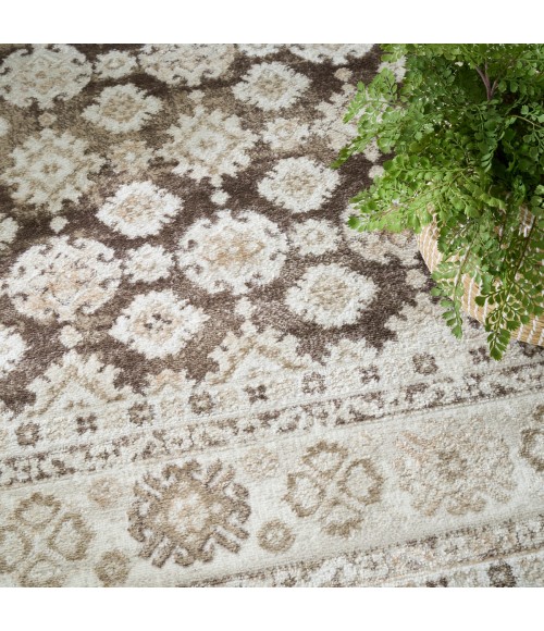 Nourison Dekor Ivory Brown DEK02 4 ft. X 6 ft. Rect. Rug