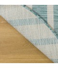 Nourison Positano Aqua Ivory POS03 6 ft. X Round Rug