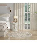 Nourison Oushak Home Cream OUS01 4 ft. X Round Rug