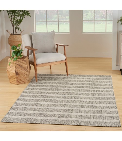 Nourison Positano Grey Ivory POS03 4 ft. X 6 ft. Rect. Rug