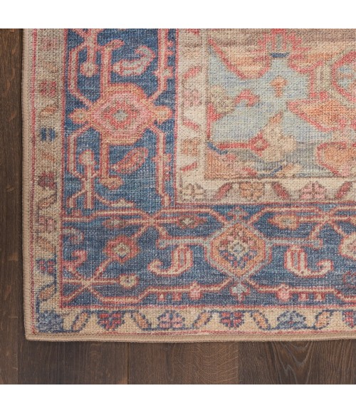 Nourison Vintage Washables Blue Coral VWS13 9 ft. X 12 ft. Rect. Rug
