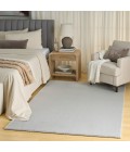 Nourison Soft Plush Rabbit Fur Silver SFF01 7 ft. 6 in. X 9 ft. 6 in. Rect. Rug