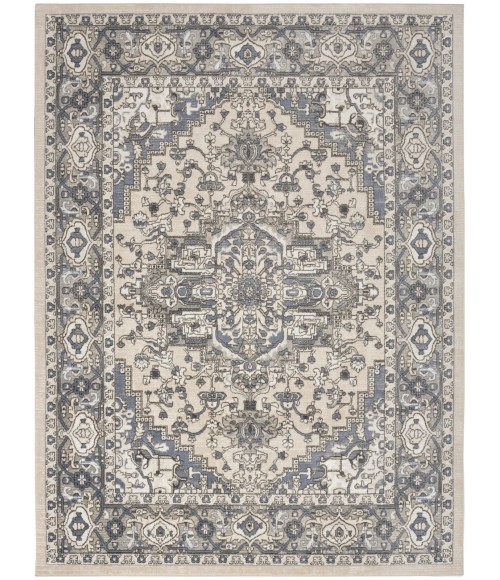 Nourison Concerto Ivory Blue CNC05 6 ft. X 9 ft. Rect. Rug