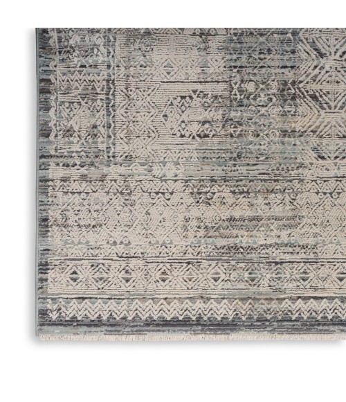 Nourison Nyle Ivory Blue NYE06 5 ft. 3 in. X 7 ft. 10 in. Rect. Rug