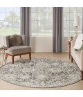 Nourison Oushak Home Charcoal OUS01 7 ft. 10 in. X Round Rug