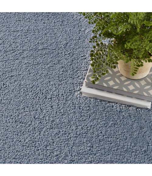 Nourison Luxurious Shag Light Blue LXR05 7 ft. 10 in. X 9 ft. 10 in. Rect. Rug