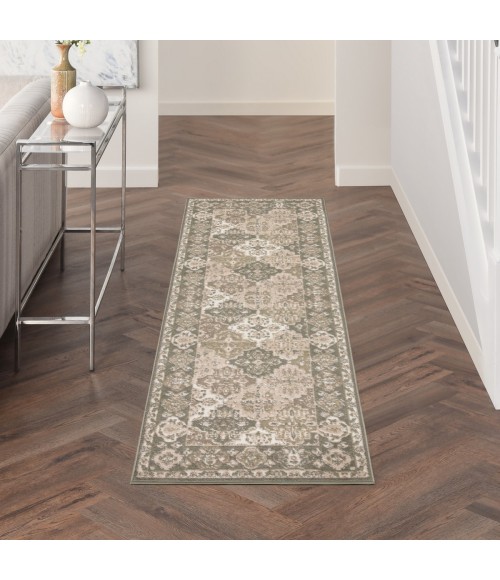 Nourison Grafix Green GRF31 2 ft. X 6 ft. Rect. Rug