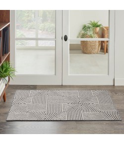 Nourison Textured Home Charcoal Ivory TXH02 2 ft. 2 in. X 3 ft. 9 in. Rect. Rug