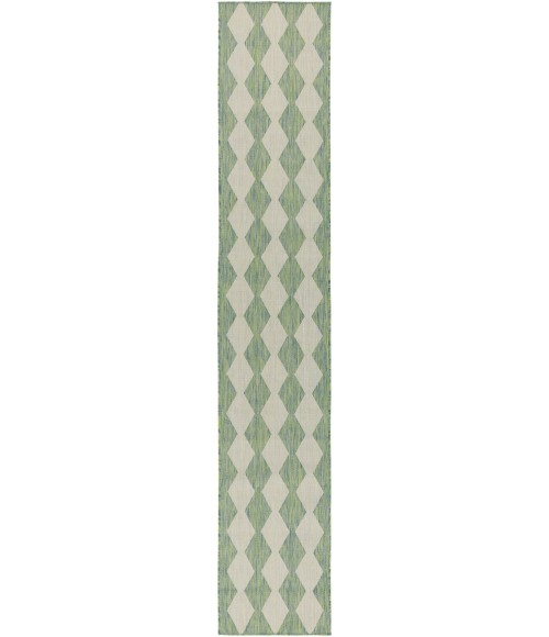 Nourison Positano Blue Green POS04 2 ft. 2 in. X 12 ft. Rect. Rug