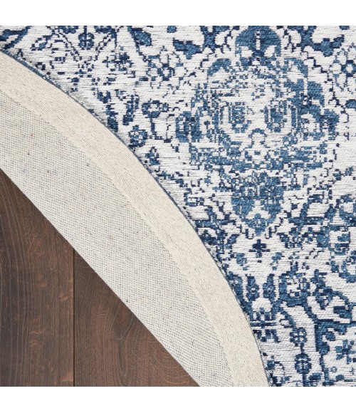 Nourison Damask Iory Navy DAS06 4 ft. x Round Rug