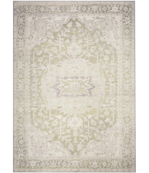 Nourison Vintage Washables Green VWS08 5 ft. 3 in. X 7 ft. 3 in. Rect. Rug