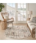 Nourison Concerto Beige Grey CNC01 6 ft. X 9 ft. Oval Rug