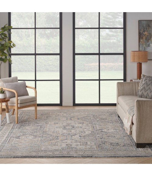 Nourison Nyle Ivory Charcoal NYE01 12 ft. X 15 ft. 9 in. Rect. Rug