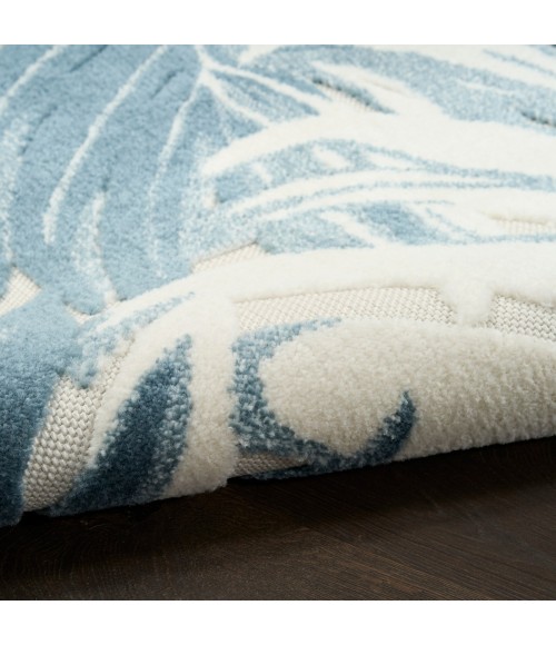 Nourison Aloha Ivory Blue ALH43 3 ft. 6 in. X 5 ft. 6 in. Rect. Rug