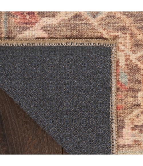 Nourison Vintage Washables Taupe Multicolor VWS09 4 ft. X 6 ft. Rect. Rug
