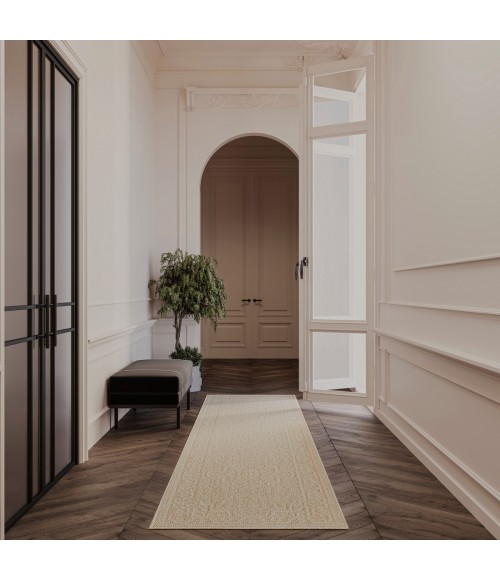 Nourison Tulum Cream TLM05 2 ft. 2 in. X 8 ft. Rect. Rug