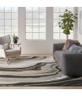 Nourison Prismatic Charcoal Grey PRS31 9 ft. X 12 ft. Rect. Rug